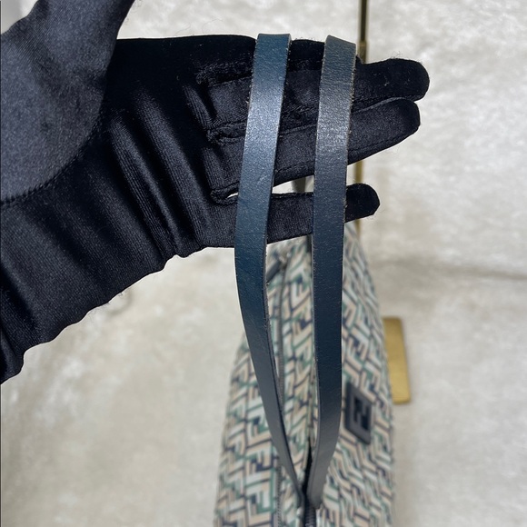 Vintage Fendi Multicolor FF Zucca Logo Canvas Tote/ Shoulder Bag w/ Zip Closure - Picture 7 of 16